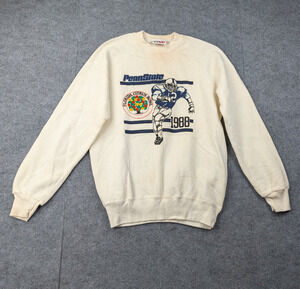 Vintage 80s Penn State Sweatshirt Mens Large Florida Citrus Bowl 1988 Retro